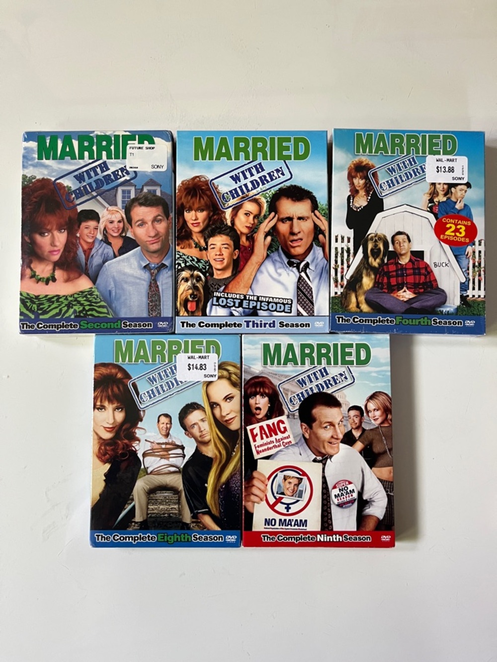 Married... with Children DVD Complete Seasons 2,3,4,8,9 Set - some sealed